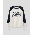 에잇세컨즈 배색 그래픽 래글런 스웻셔츠 264141FY10