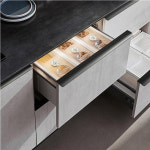 옷장 문 손잡이 알루미늄 합금 비천공 원형 호 보이지 않는 긴 캐비닛 가장자리 밀봉 손잡이