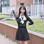 블랙 교복 긴팔 세라복 일본교복 세인트 교복몰 세트