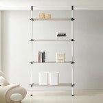 버원행거 38파이 행거400 폴폭조절형 수납식행거 세탁기선반 베란다 김치냉장고 스탠드 정리 선반