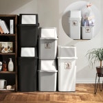 적층형 분리수거함 사무실 쓰레기통 다용도 사각 휴지통 공간활용