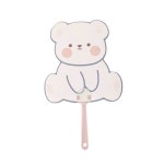 곰 동물모양 부채 휴대용 손잡이 캐릭터 미니 휴대용