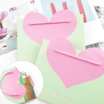 선물 큰하트 경품 소품 종이쇼핑백 중1P