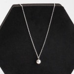 여자 클래식 모던 실버925 체인 진주 드레스 목걸이