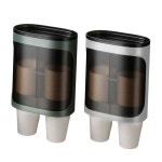 주방 인테리어 선반형 듀얼 종이컵 보관 홀더 2구 그린