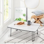 아카시아리빙 테이블 액자테이블 접이식밥상 레트로 미니 좌식 1인 다용도술상 우드화이트테이블 900