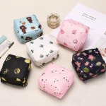 휴대용 미니 사각 파우치 1P 생리대 화장품 여성용품 04푸른곰