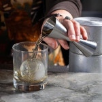 Pina Barware 슬림 스테인리스 스틸 상업용 56 7g2온스 28 3g1온스 스타일 측정 지거 바 도구 브러시드