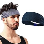 네이비블루 헤어 밴드 스포츠 여자 등산 축구 남자