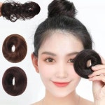 여성 밴드형 올림머리 가발 1P 곱창 똥머리 머리끈 내츄럴블랙