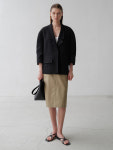 로웨 로웨 Classic cotton blended tweed Jacket 검정색 RO24SSJK01