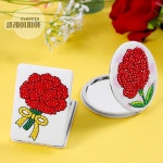 클레이피아 DIY 카네이션 보석십자수 양면 사각 거울 만들기