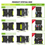 65L CNC 알루미늄 오토바이 헬멧 상자 트렁크 탑 케이스 r1200gs 모험 1200 gs ADV에 대 한 여행 수하물 보관 R1250GS