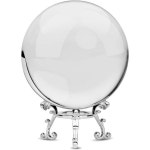 메리나인 80mm3 15 사진 K9 크리스탈볼 세련된 메탈 스탠드와 거울천 장식 액세서리투명 Clear-clear