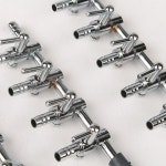 웨이 스테인레스 스틸 스위치 제어 레버 흐름 밸브 공기 분배기 수족관 펌프 1