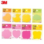 3M 3M 모양 노트 강한점착용 포스트잇 2개 꽃
