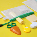 화이트 포인트 메쉬 파우치 S