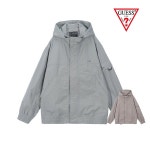 게스 GUESS Jeans S S 공용 후드 탈착 봄버 829362 라이트카키 MO1W2851