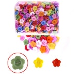 플라스틱단추 모양 칼라 단추 대용량 -꽃단추 꽃단추22mm