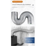 60 80 100 110 120 암호화된 알루미늄 호일 환기 파이프 가능한 튜브 주방 콘센트 욕실 배기 팬 호스 1 5m