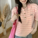 티셔츠 봄 여름 여성 남성 벨롱 단가라 카라 반팔 SD240303