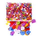 플라스틱단추 칼라 모양단추 대용량 -곰돌이