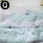 해피니 보헤미안리버서블 차렵이불 베개커버세트 퀸 Q 민트 베개솜 별매