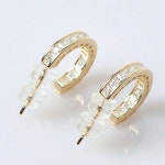 실버 925 지르코니아 C형 큐빅 귀걸이 이어링