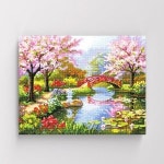 하비스스퀘어 명화풍경 무릉도원 보석십자수 캔버스