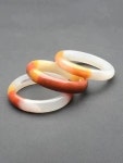 천연 황금 실크 제이드 투톤 54-62mm 팔찌 우아한 공주 여성 주얼리