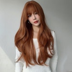 에타이피 여성 롱 웨이브 오렌지통가발 SM-228
