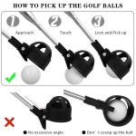 HOW TRUE Golf Ball Retriever 8Secti온s Telescopic Stainless Steel Shaft Pick up extendable for Water