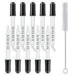 MEETOOT 10pcs 드롭퍼 5 스트레이트 팁 bent tip measured 실험실용 유리 파이프 향수 에센셜 오일 10개