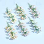 1 조각 릴리 밸리 꽃 꽃다발 권선 손으로 짠 펜던트 DIY 쥬얼리 머리 장식 목걸이 액세서리
