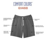 컴포트컬러즈 Comfort Colors 성인용 경량 면 스웨트 반바지 포켓 스타일 G1468