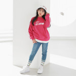 여아용 매치 맨투맨 9호 체리 J7310