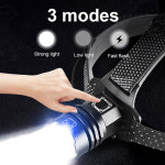 전원 LED 휴대용 전조등 방수 Outdoof 헤드 램프 Zoomable 헤드 손전등 18650 USB 충전식 헤드라이트 XHP360