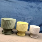 도기 화분 콤포트 엣지 세로줄 11x11 베란다화분 야외화분