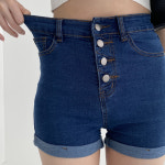 즈본 미들웨스트 4단추 여성 데님 반바지 H3103