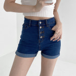 즈본 미들웨스트 4단추 여성 데님 반바지 H3103