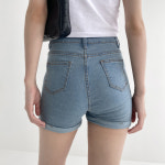 즈본 미들웨스트 4단추 여성 데님 반바지 H3103