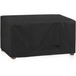 넷티프로 파티오 커피 테이블 커버 직사각형 방수 야외 가구 작은 사이드 검은색 36L x 20W x 18H