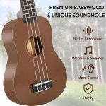 POMAIKAI 소프라노 우드 우쿨렐레 스타터 우쿨렐레 하와이 53 21 초보자 학생용