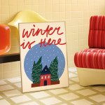 아트밀 오늘의집 홀리졸리 크리스마스 그림액자 60종 - 08 어느새 - 중대형 A2 액자완제품