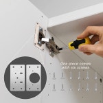 cs 캐비닛 힌지 플레이트 키트 주방 스테인레스 스틸 도어 고정 2-10P