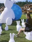 led 토끼의자 토끼 발광 체어 인테리어 카페 술집 조명 분위기