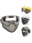 서바이벌 마스크 안면 보호 고글 장비 헬멧 블랙BK
