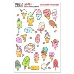 꾸밈인스스티커 깜찍이음식캐릭터3 A0761