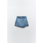 자라 자라 데님 크로스 스커트 팬츠 1416 036 MID-BLUE