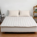 베이지 브로이 카페트 밴딩 퀸 침대 이불 패드